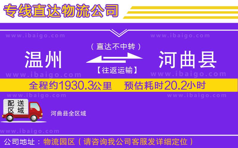 溫州到河曲縣物流