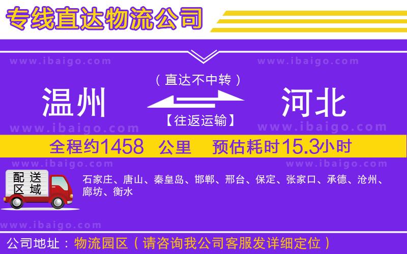 溫州到河北物流專線