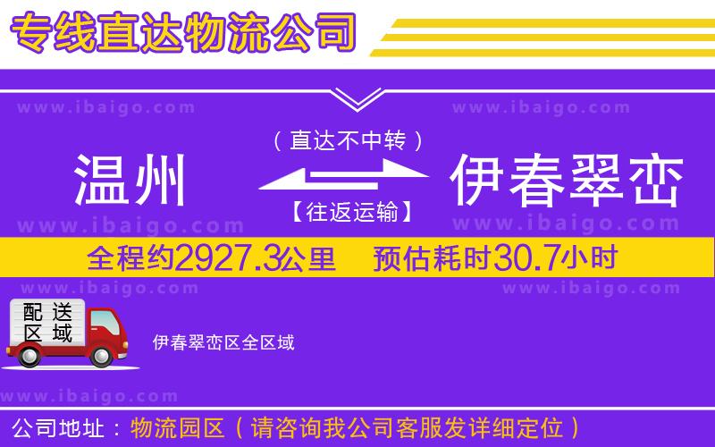 溫州到伊春翠巒區貨運公司