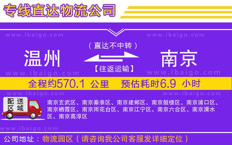 溫州到南京貨運專線