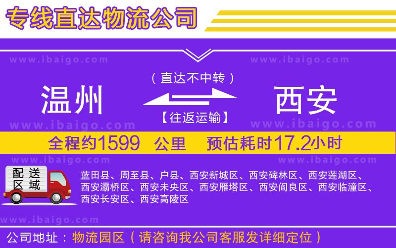 溫州到西安貨運(yùn)專線