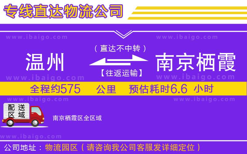 溫州到南京棲霞區(qū)貨運(yùn)公司