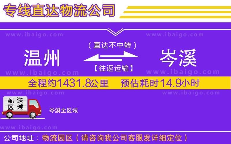 溫州到岑溪貨運公司