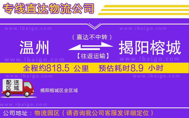 溫州到揭陽(yáng)榕城區(qū)物流專線