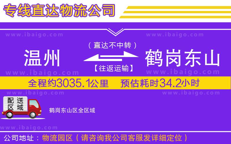 溫州到鶴崗東山區貨運專線